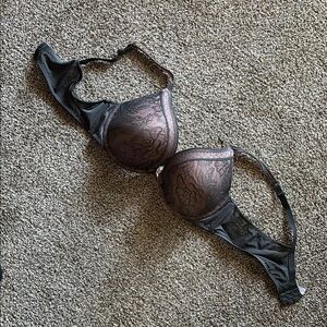 Cacique Lane Bryant Gray & Pink Lace Bra 44C
